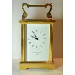 Mappin & Webb 8 Day Brass Carriage Clock