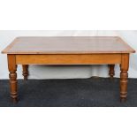 Large Oak or Pine Farmhouse Style Table From Welsh Chapel