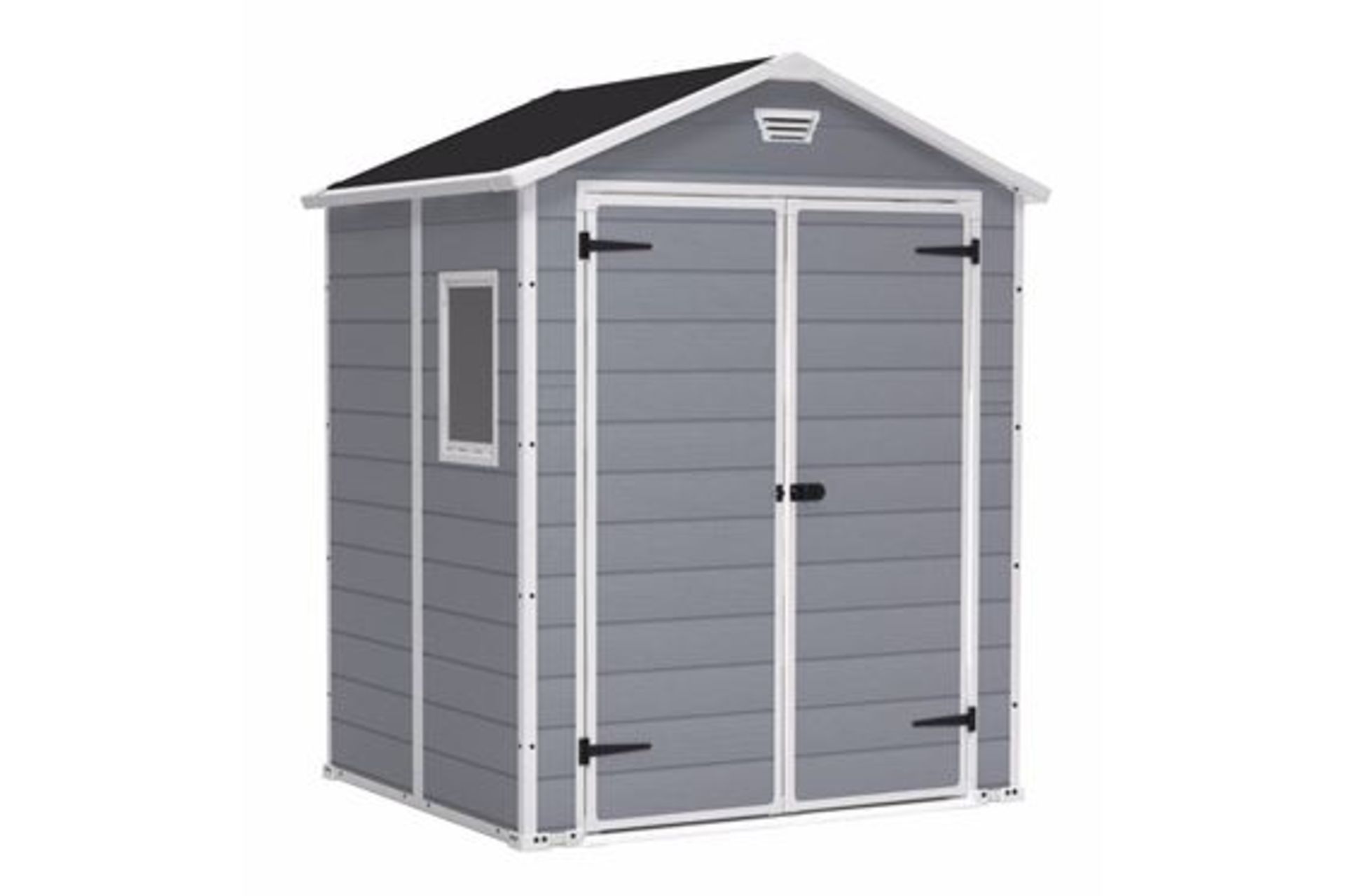 Keter Manor Outdoor Plastic Garden Storage Shed, 6 x 5 feet - New and BoxedThe manor 6 x 5 garden