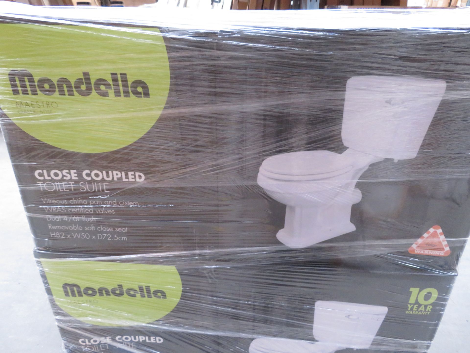 Pallet To Contain 4 X Mondella Maestro Close Coupled Toilet Suite'S. Rrp £499 Each. Each Set - Bild 3 aus 3