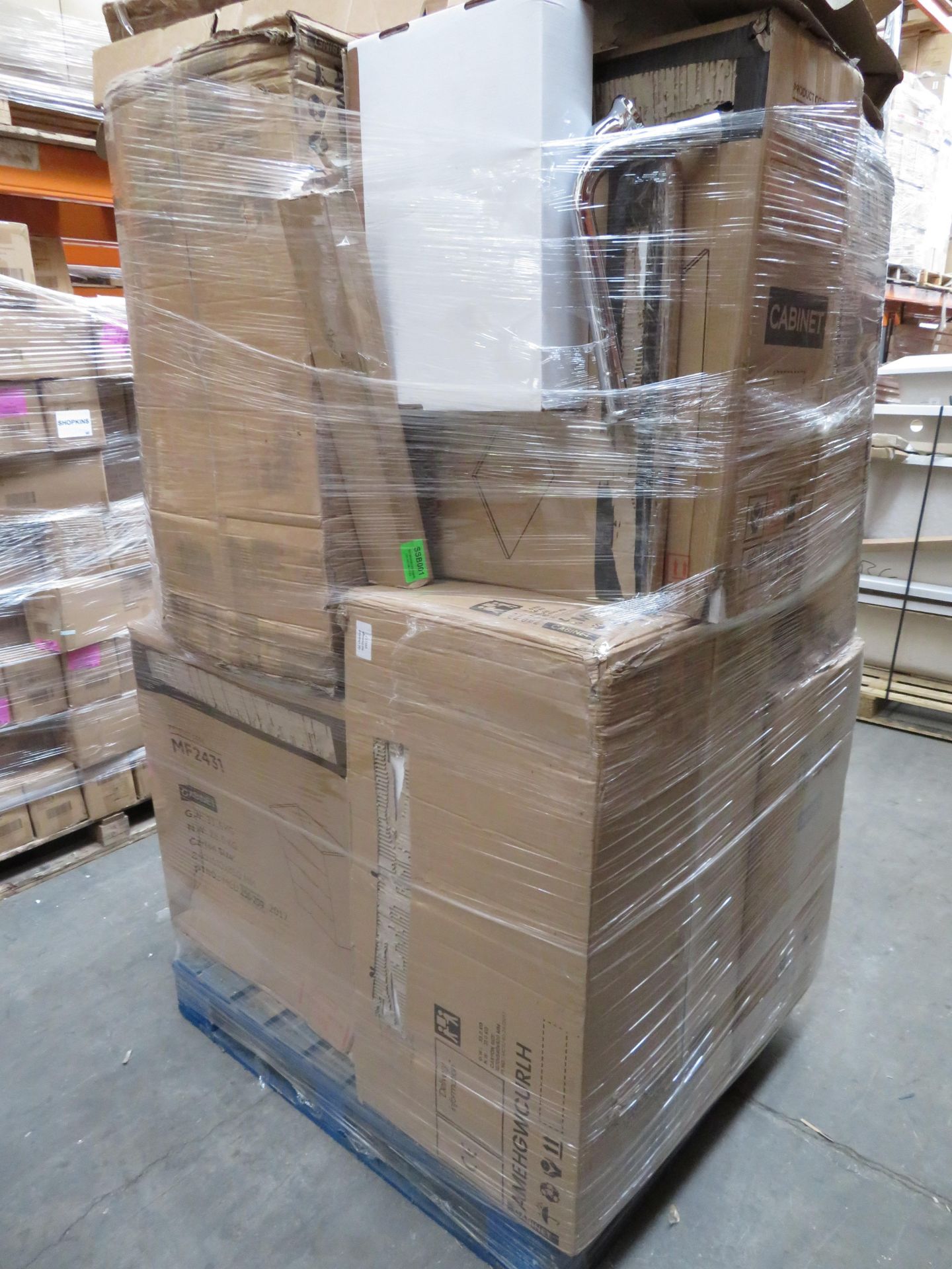 (BATH106) PALLET TO CONTAIN 18 ITEMS OF VARIOUS BATHROOM STOCK TO INCLUDE: BASIN CABINETS, TALL - Image 2 of 4