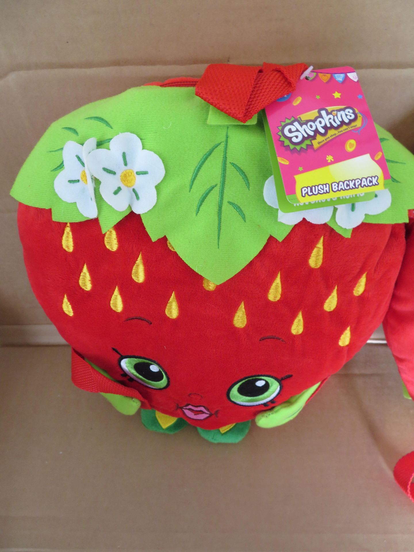 20 x Brand New Shopkins Strawberry Plush Back Pack's. RRP £19.99 each - giving this lot total - Image 2 of 2