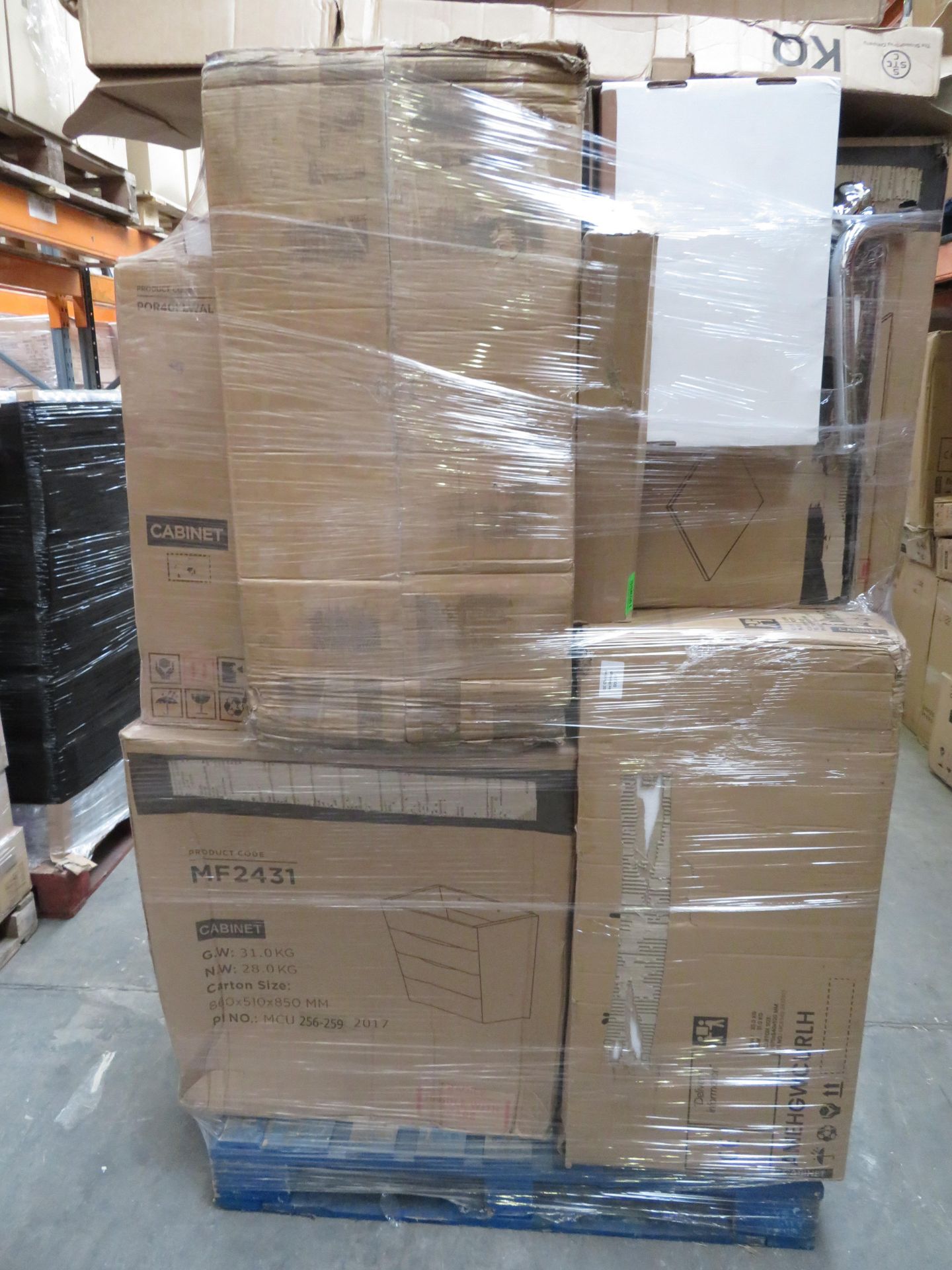(BATH106) PALLET TO CONTAIN 18 ITEMS OF VARIOUS BATHROOM STOCK TO INCLUDE: BASIN CABINETS, TALL - Image 3 of 4
