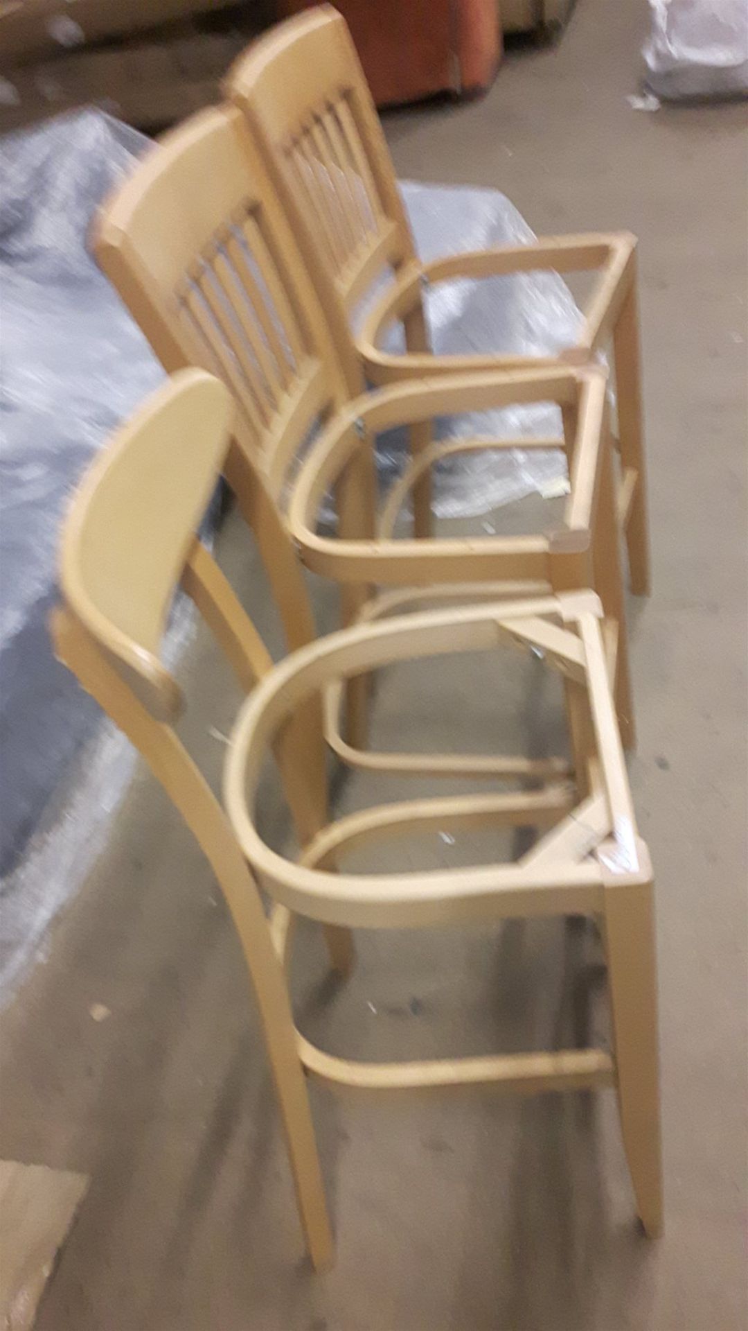 3 New old stock bar stools without seat pads. - Image 2 of 2