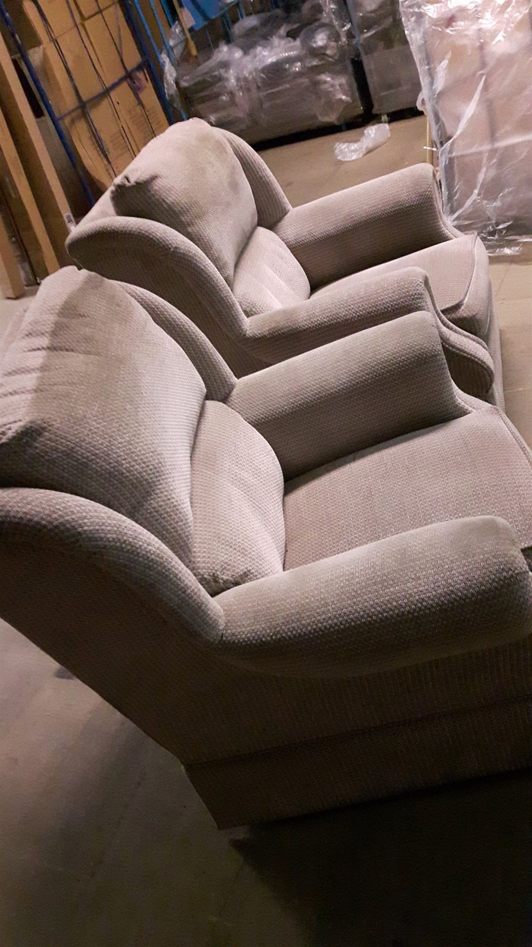 A pair of high back matching armchairs - Image 2 of 3