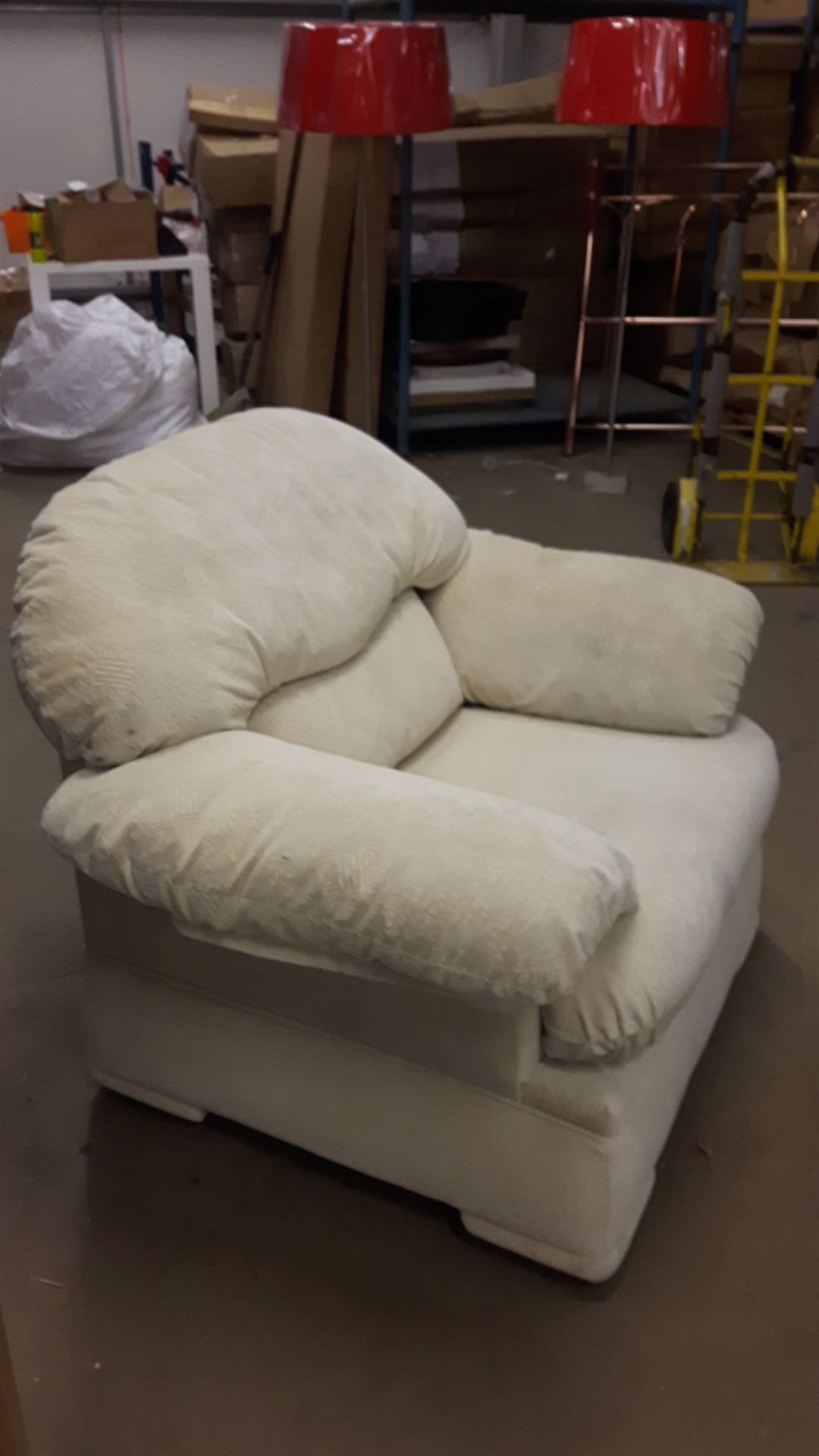 Large ivory armchair. - Image 2 of 2