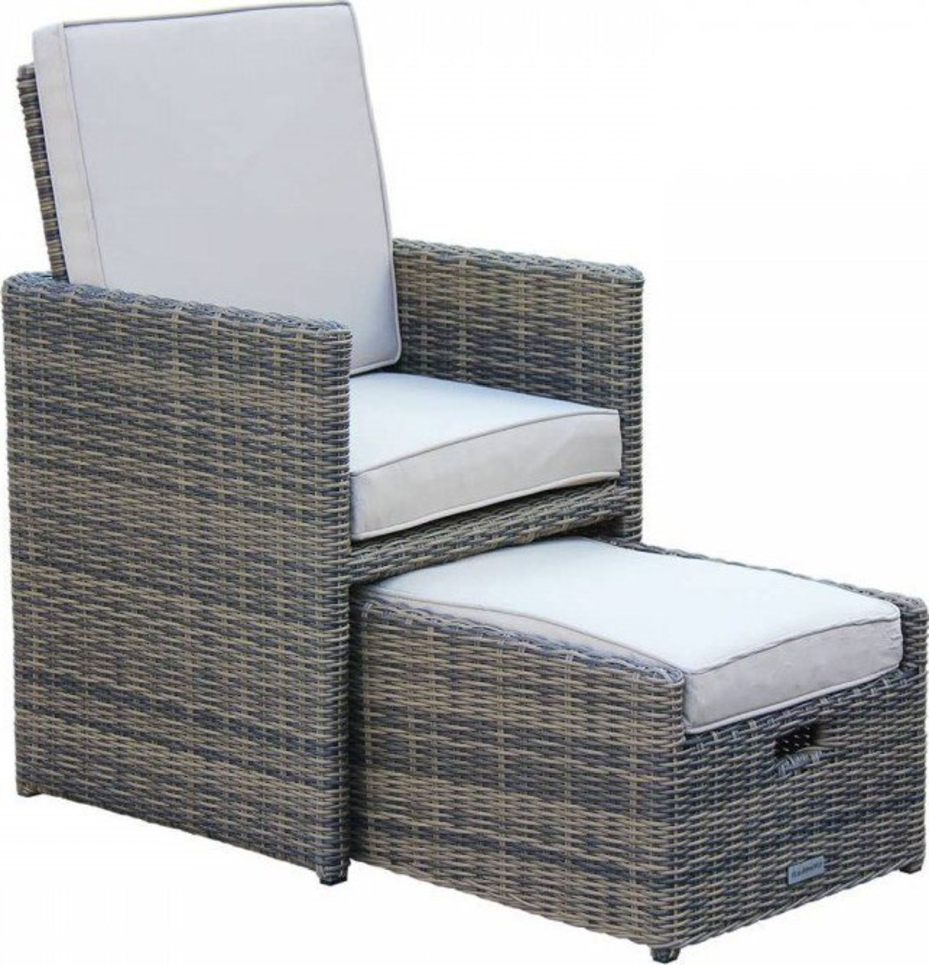 The Radeway 11 Piece Rattan Cube Outdoor Patio Dining Set.