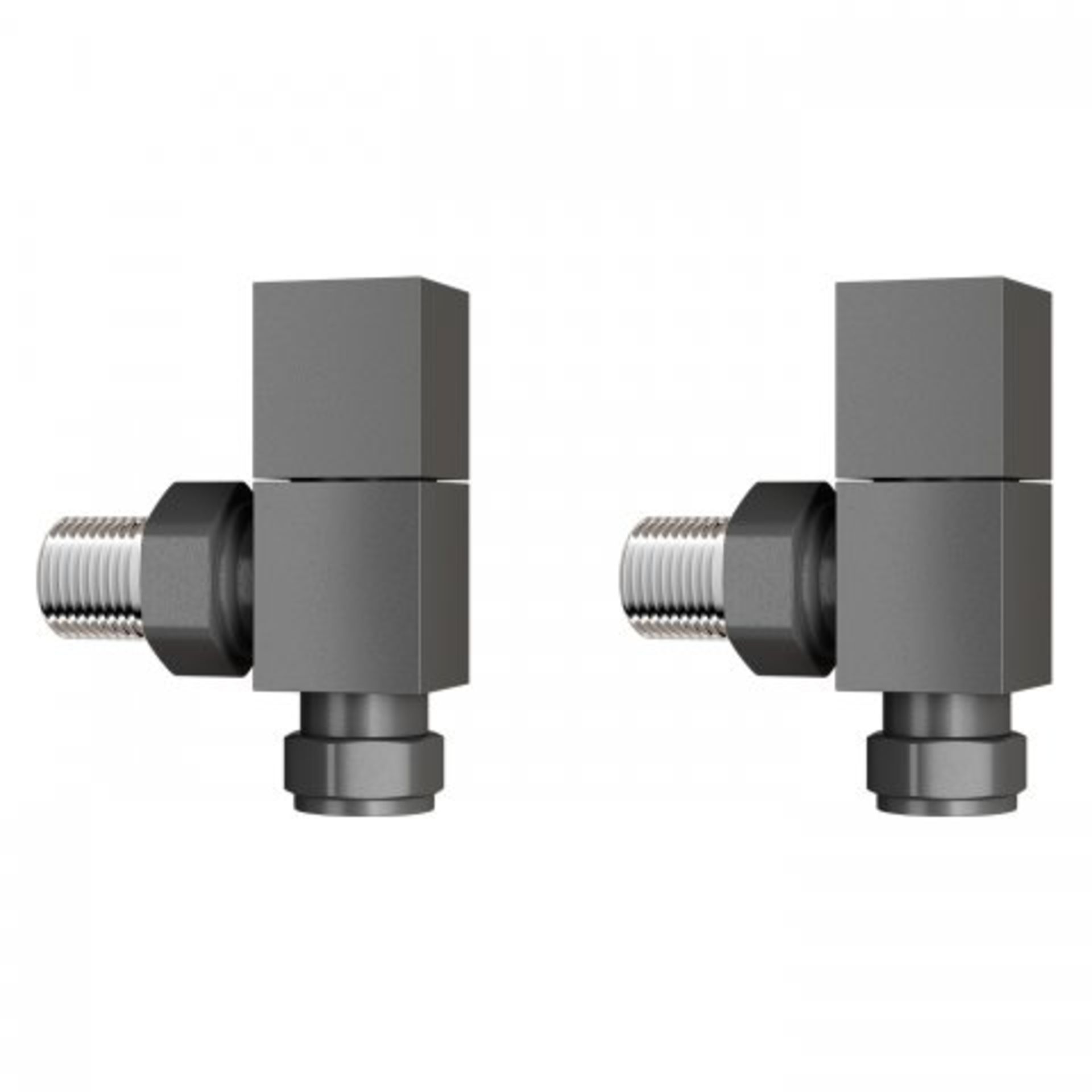 (H120) 15mm Standard Connection Square Angled anthracite Radiator Valves Made of solid brass, our