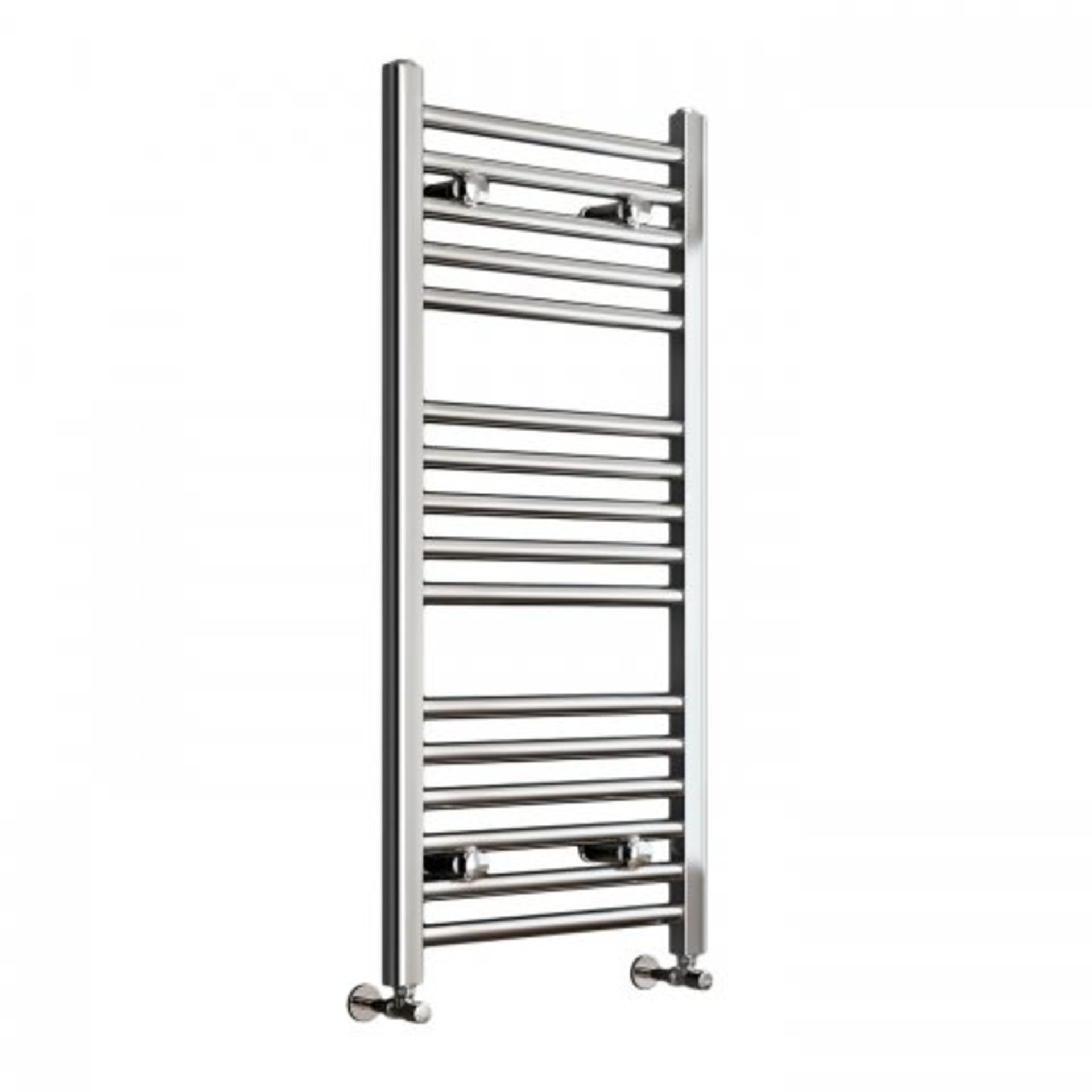 (H136) 1000x450mm - 25mm Tubes - Chrome Heated Straight Rail Ladder Towel Radiator. Benefit from the - Bild 2 aus 4