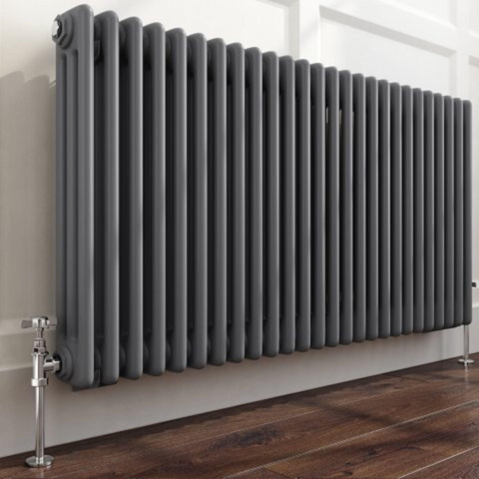 (H15) 600x1177mm Anthracite Triple Panel Horizontal Colosseum Traditional Radiator RRP £624.99 For - Image 3 of 4