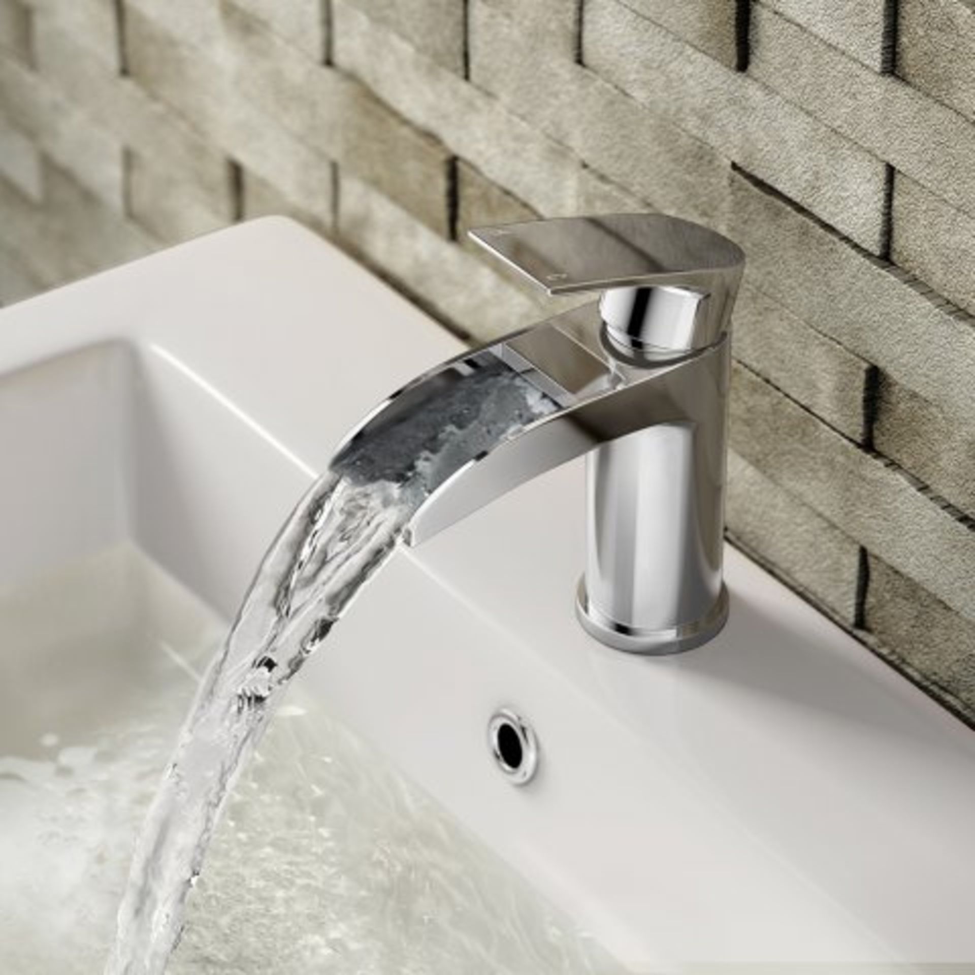 (H41) Avis II Waterfall Basin Mixer Tap Waterfall Feature Our range of waterfall taps add a touch of - Bild 2 aus 3