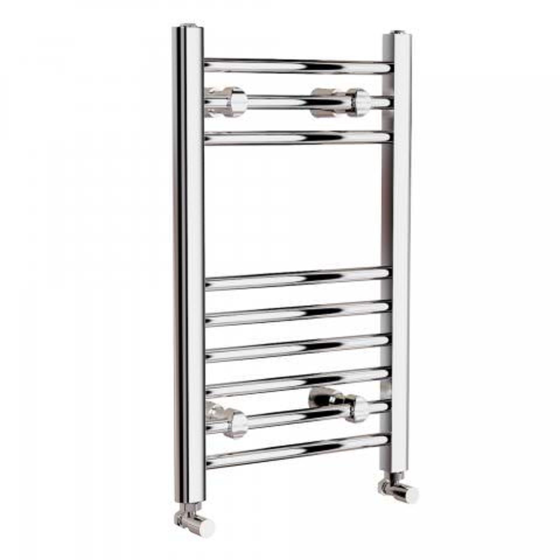 (H49) 650x400mm - Basic 20mm Tubes - Chrome Heated Straight Rail Ladder Towel Radiator The Natasha - Bild 3 aus 3