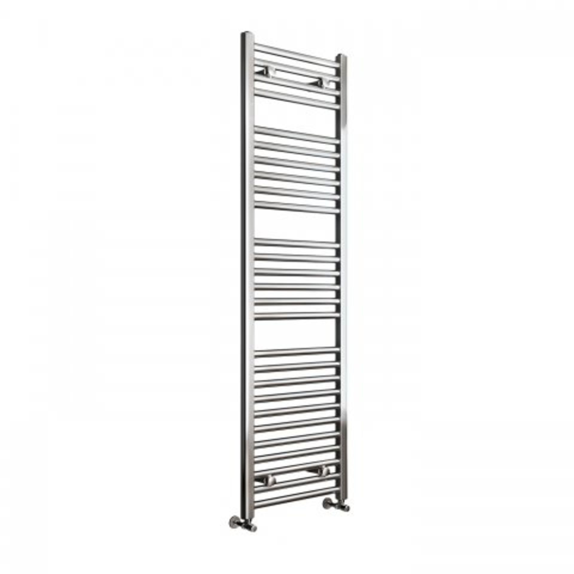 (H44) 1600x450mm - 25mm Tubes - Chrome Heated Straight Rail Ladder Towel Radiator . Benefit from the - Bild 3 aus 3