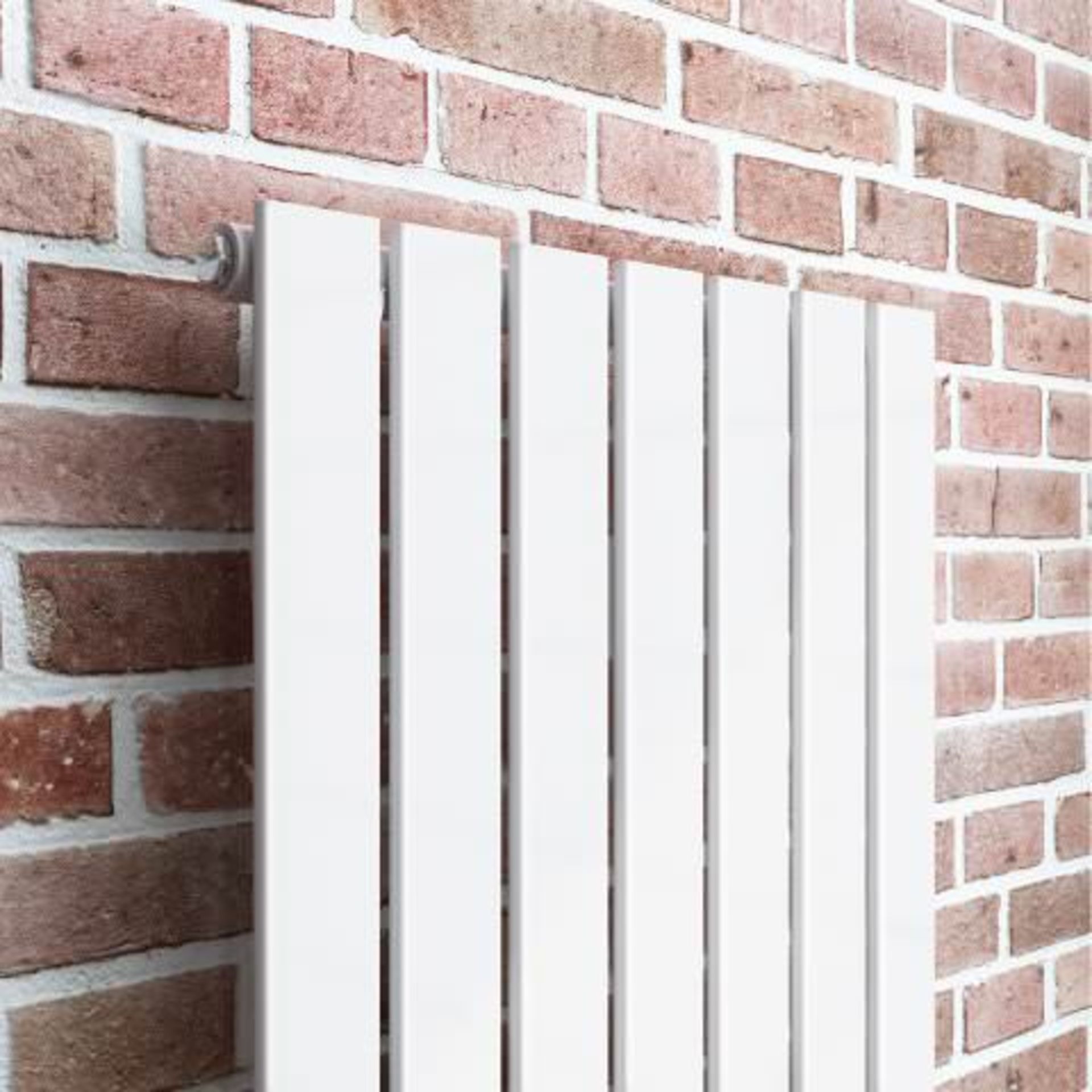 (H111) 1800x532mm Gloss White Single Flat Panel Vertical Radiator. RRP £349.99. Designer Touch - Bild 2 aus 4