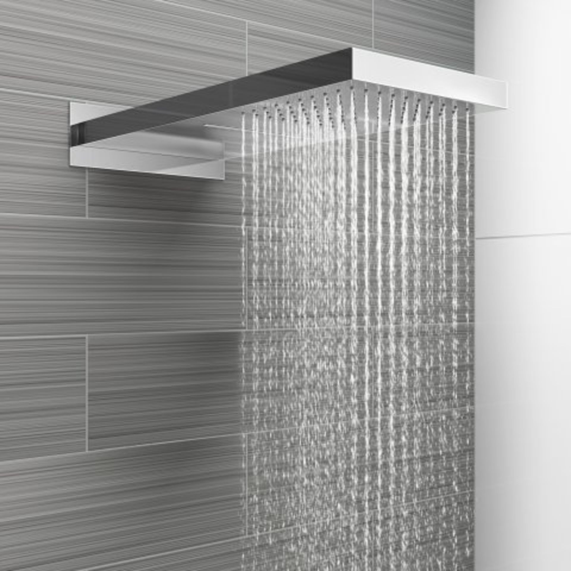 (H241) Stainless Steel 200x550mm Waterfall Shower Head RRP £449.99 "What An Experience": Enjoy - Image 3 of 4
