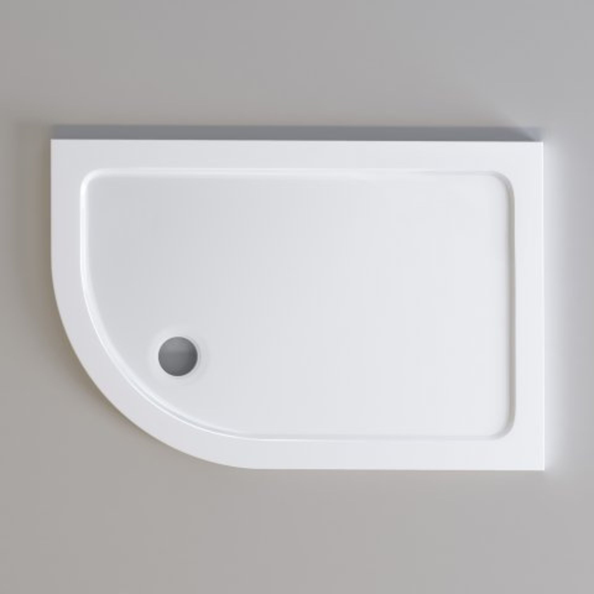 (H226) 1200x800mm Offset Quadrant Ultraslim Stone Shower Tray - Left. RRP £299.99. Magnificently - Image 2 of 2
