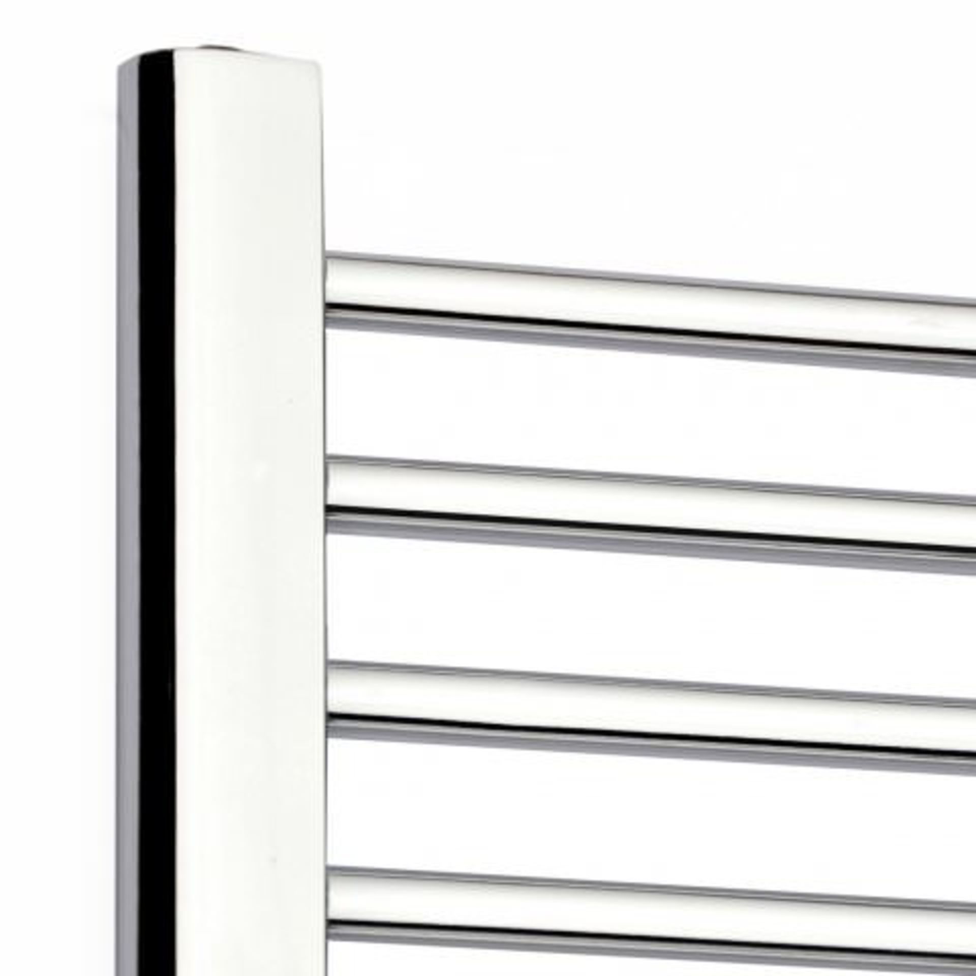 (H83) 650x400mm - Basic 20mm Tubes - Chrome Heated Straight Rail Ladder Towel Radiator What heat - Bild 4 aus 4