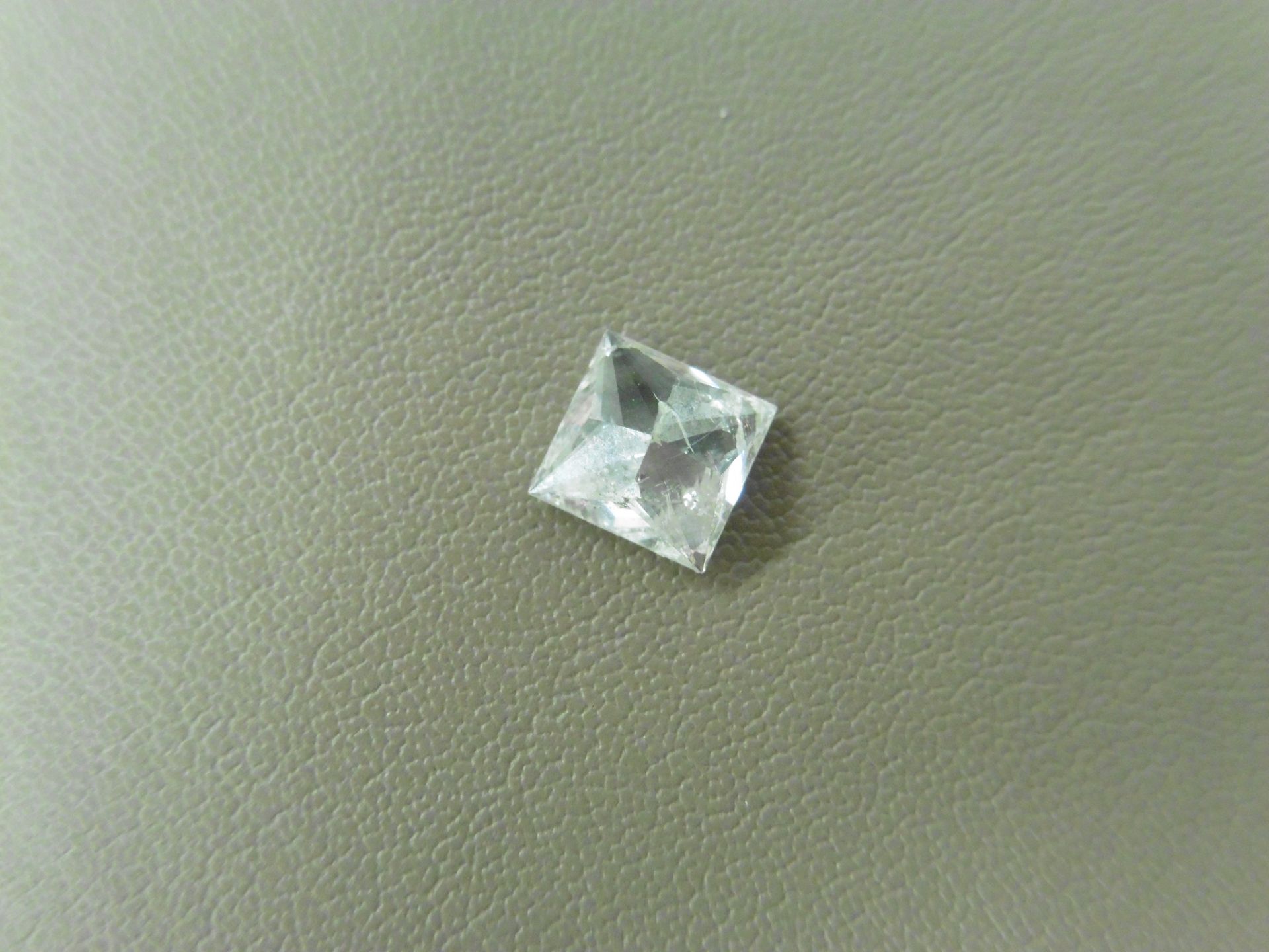 1.01ct enhanced princess cut diamond. H/I colour and I2 clarity. No certification but can be done - Bild 4 aus 4