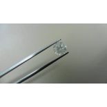 1.66ct Brilliant Cut Diamond, Enhanced stone. H colour, P1-2 clarity. 7.23 x 4.88mm. Valued at £