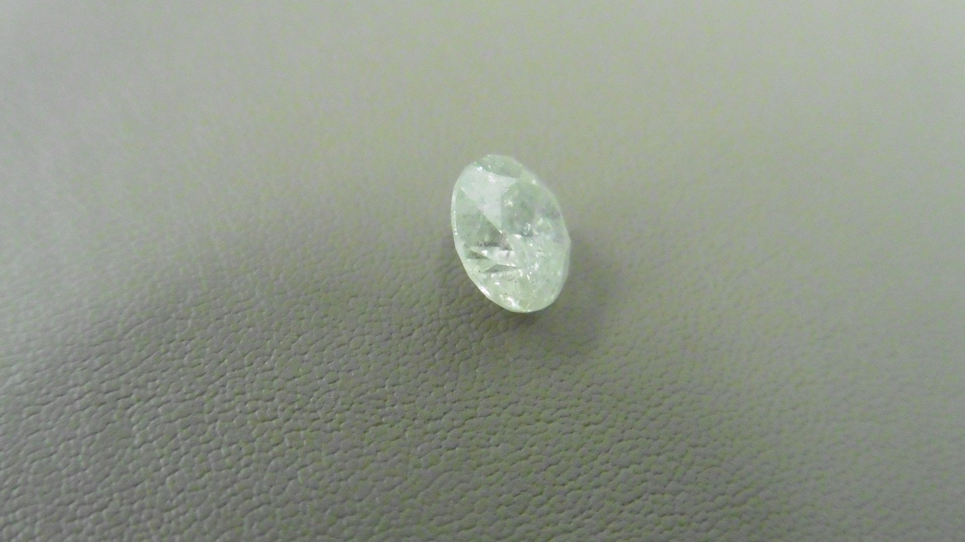 1.34ct Brilliant Cut Diamond, Enhanced stone. I colour, I2 clarity. 6.92 x 4.29mm. Valued at £ - Bild 3 aus 4