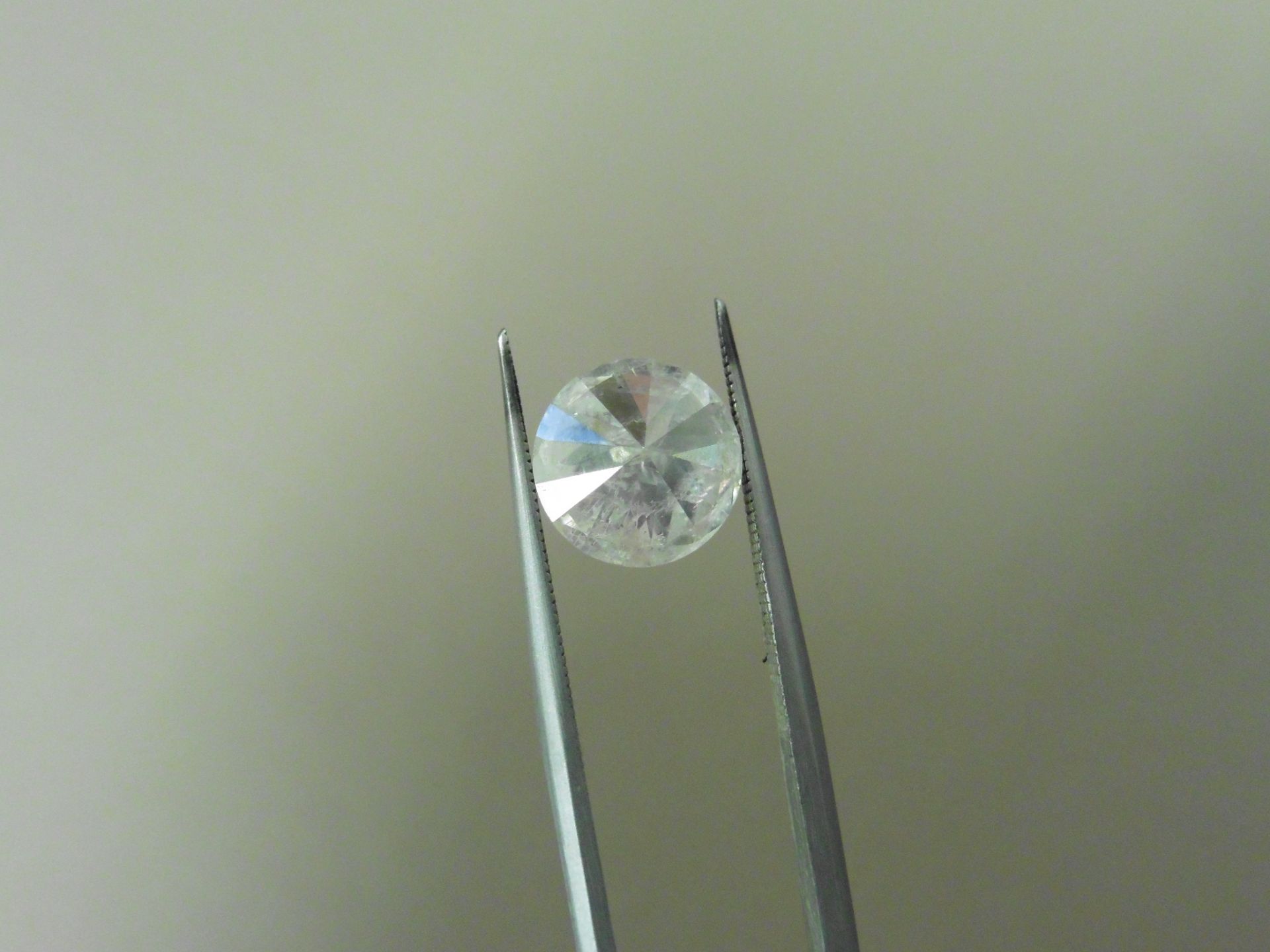 2.26ct enhanced brilliant cut diamond. F colour and I2 clarity ( enhanced). EGL certification. - Bild 2 aus 4