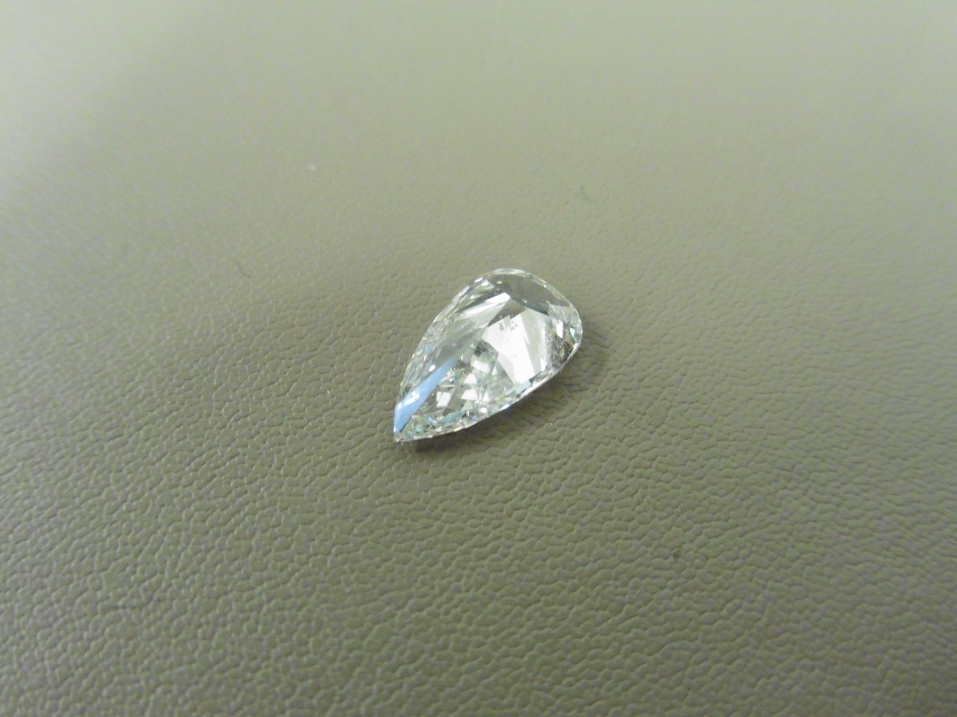 1.67ct enhanced pear shaped diamond. E colour and Si2clarity ( laser drilled ). EGL certification. - Bild 5 aus 5