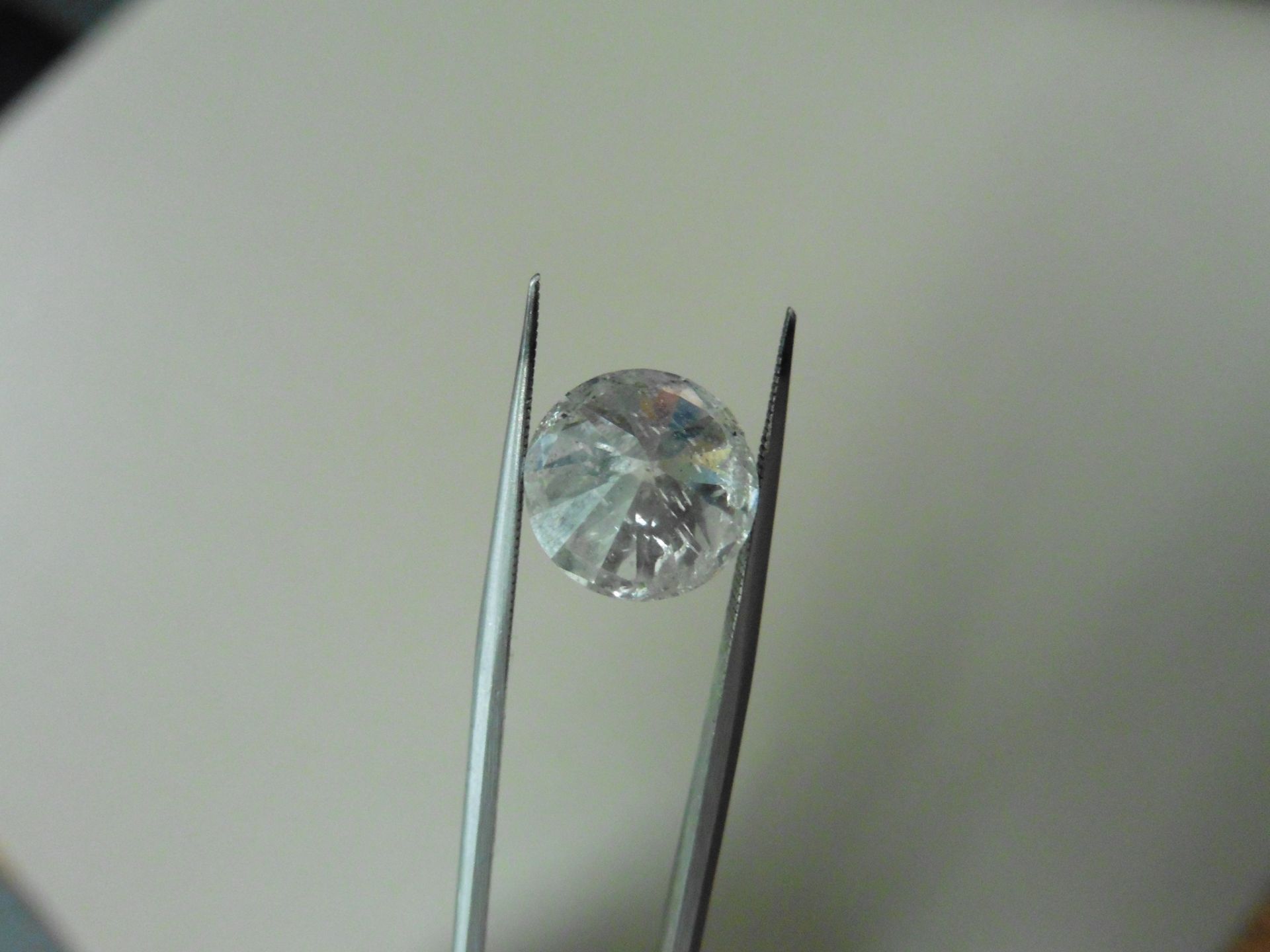 4.13ct natural loose brilliant cut diamond. G colour and I1 clarity. Natural stone. No certification - Bild 2 aus 5