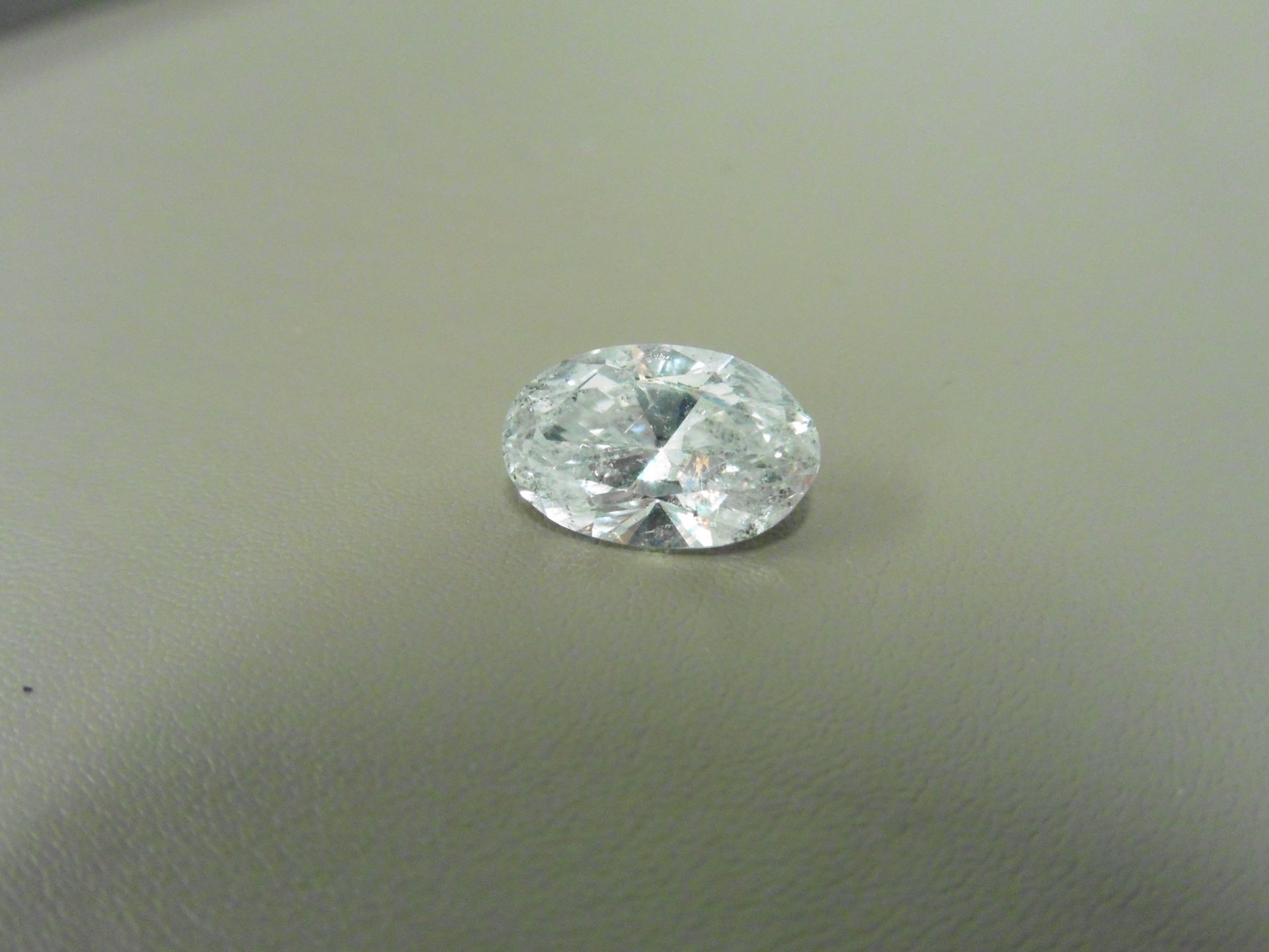 3.50ct enhanced oval cut diamond. F colour and I1 clarity ( clarity enhanced ).EGL certification. - Image 3 of 3