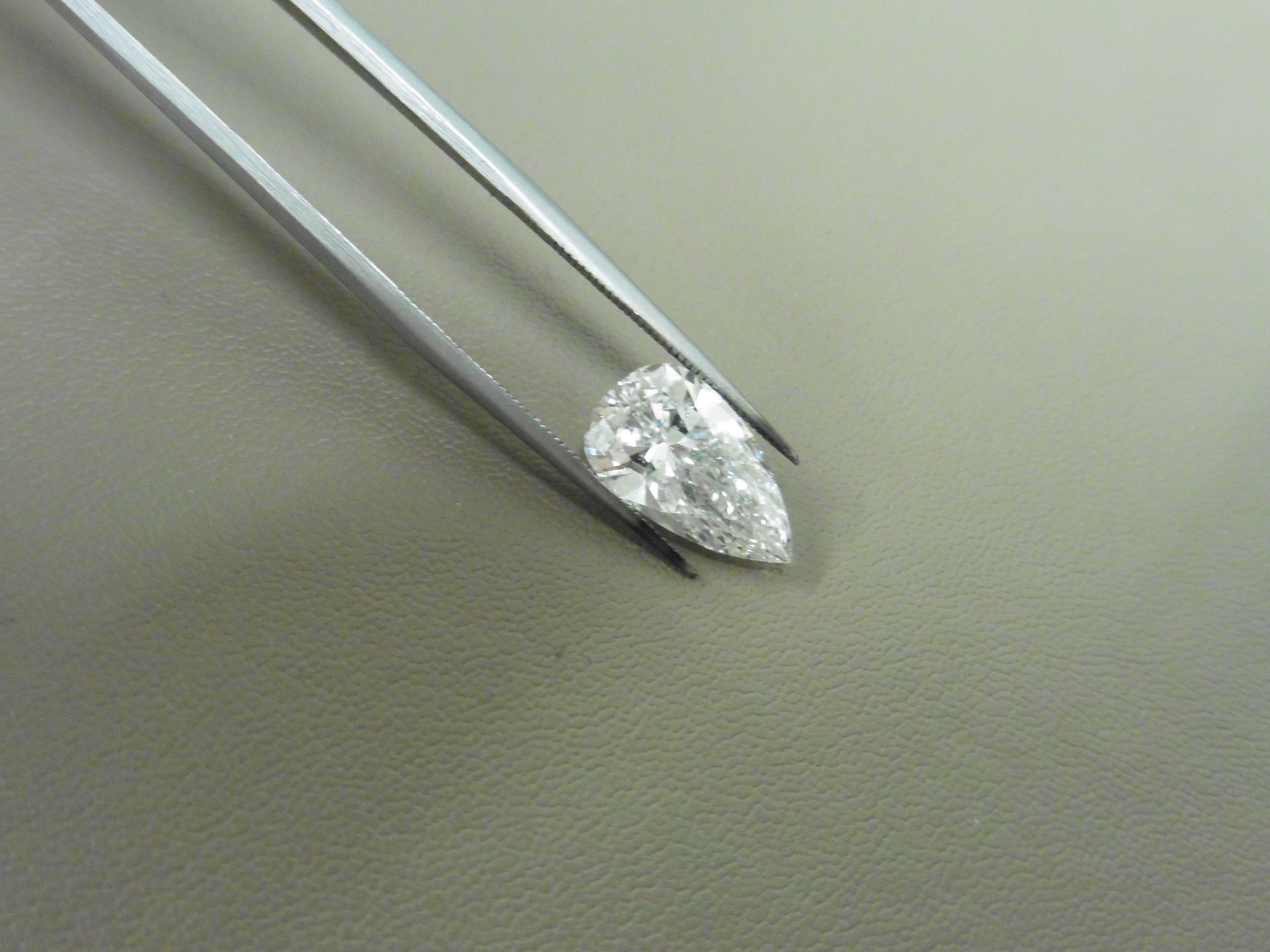 1.67ct enhanced pear shaped diamond. E colour and Si2clarity ( laser drilled ). EGL certification. - Image 3 of 5