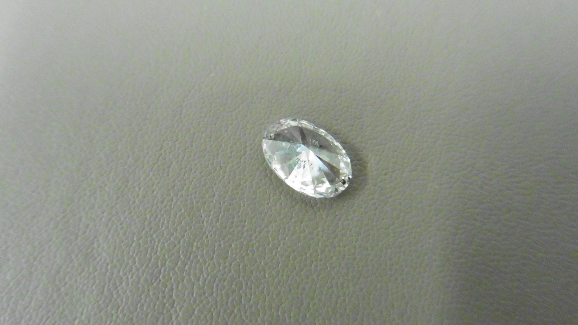 1.09ct oval cut diamond, loose stone. I colour and I1 clarity. 8.34 x 5.67 x 3.37mm. IGI - Image 3 of 5