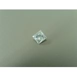 1.09ct enhanced princess cut diamond. G colour and I2 clarity. No certification but can be done