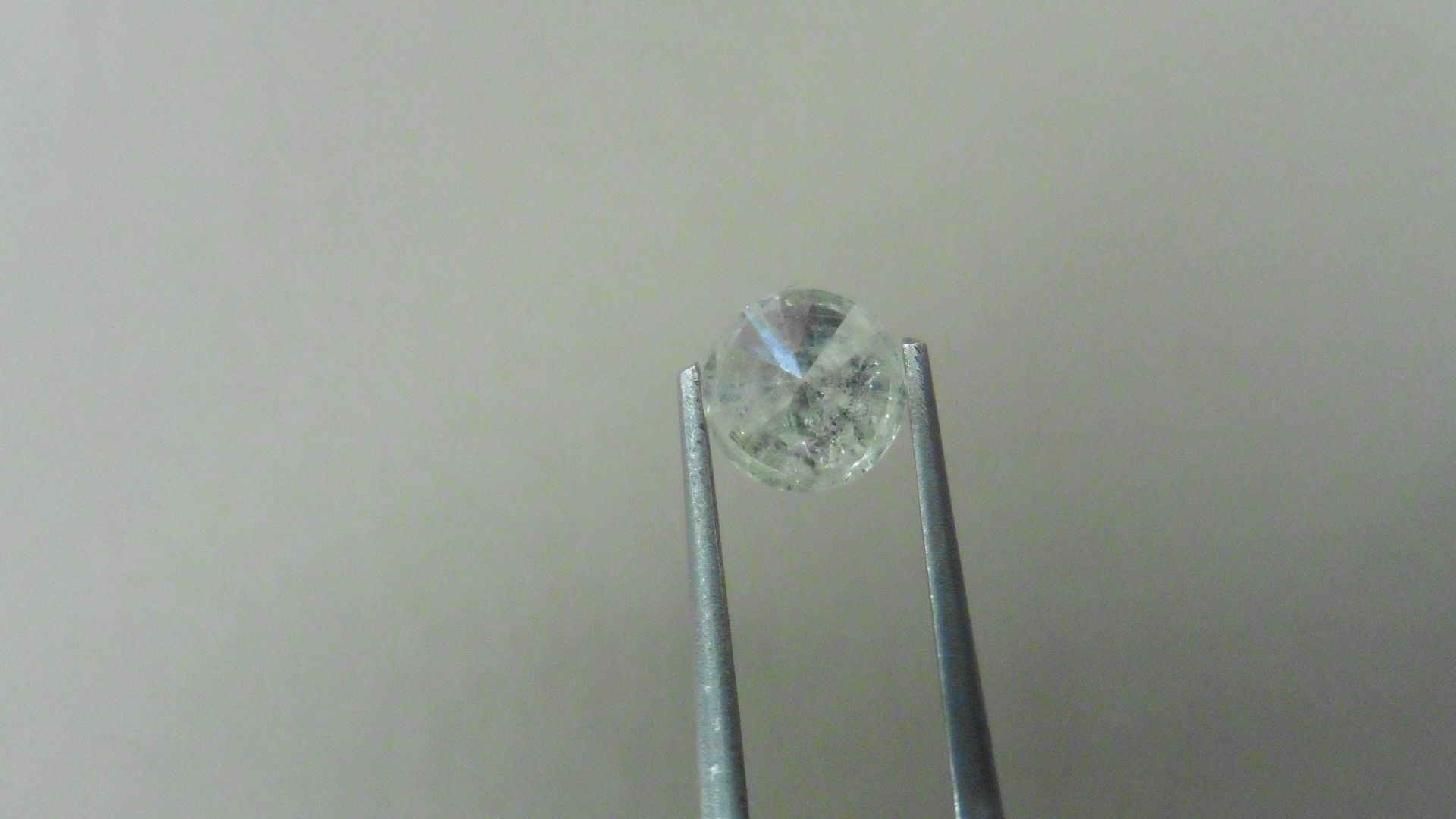 1.37ct Brilliant Cut Diamond, Enhanced stone. I colour, I2 clarity. 6.91 x 4.30mm. Valued at £ - Image 2 of 5