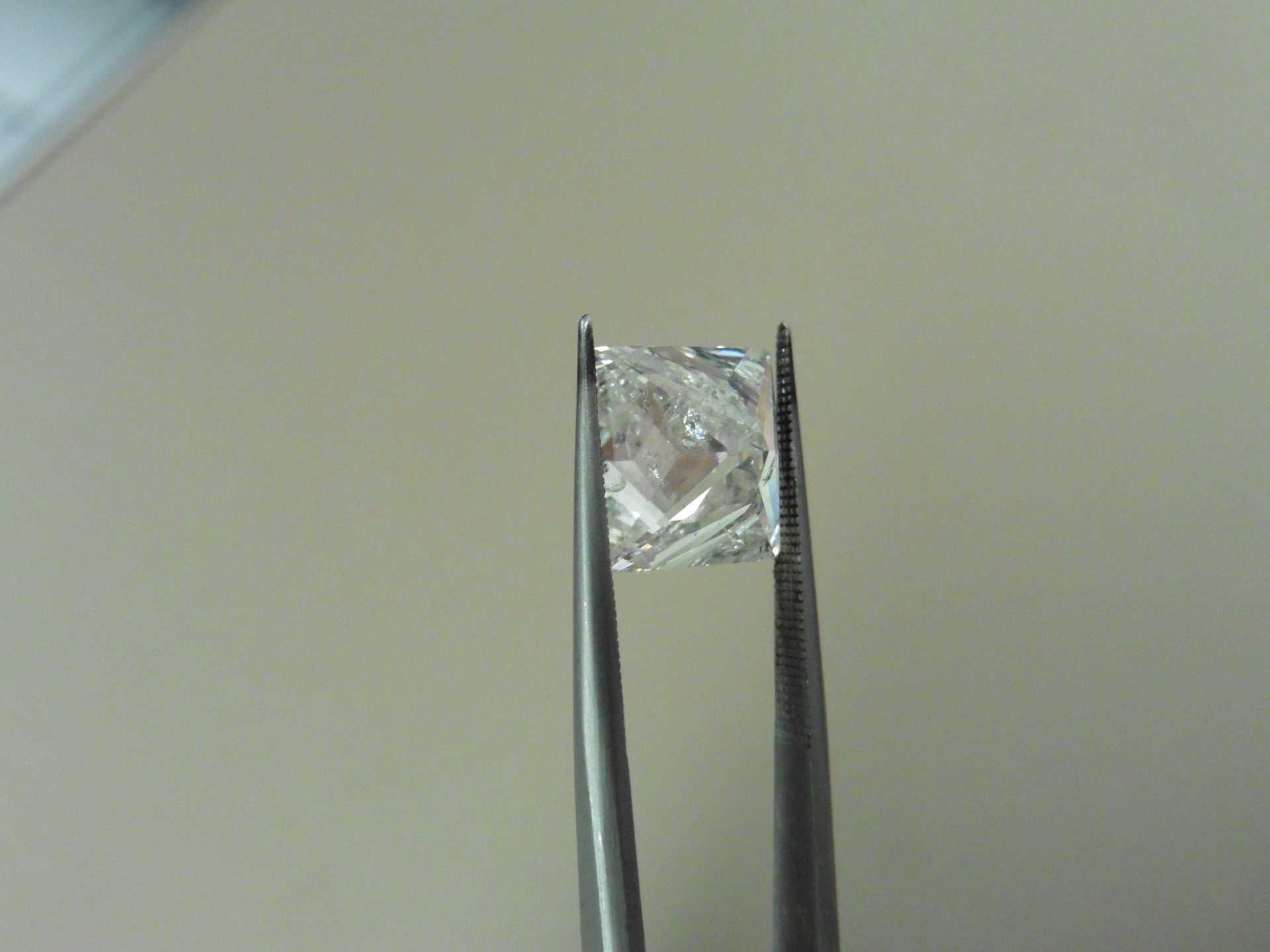 3.99ct natural loose princess cut diamond. F colour and I1clarity. EGL certification. Valued at £ - Image 2 of 5
