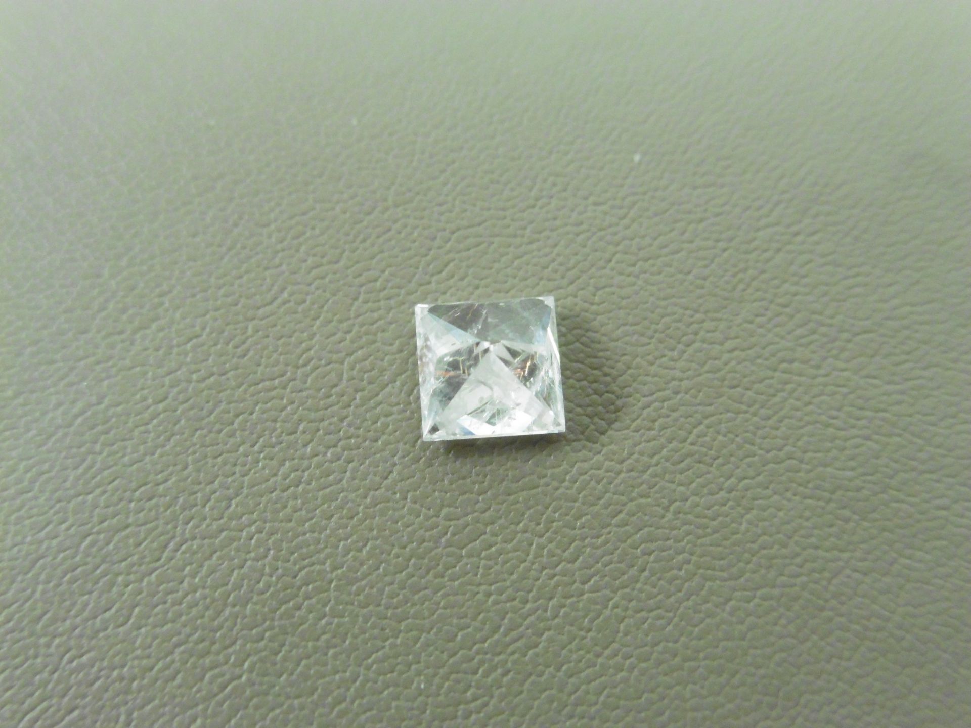 0.95ct enhanced princess cut diamond.I colour and I2 clarity. No certification but can be done - Image 3 of 4
