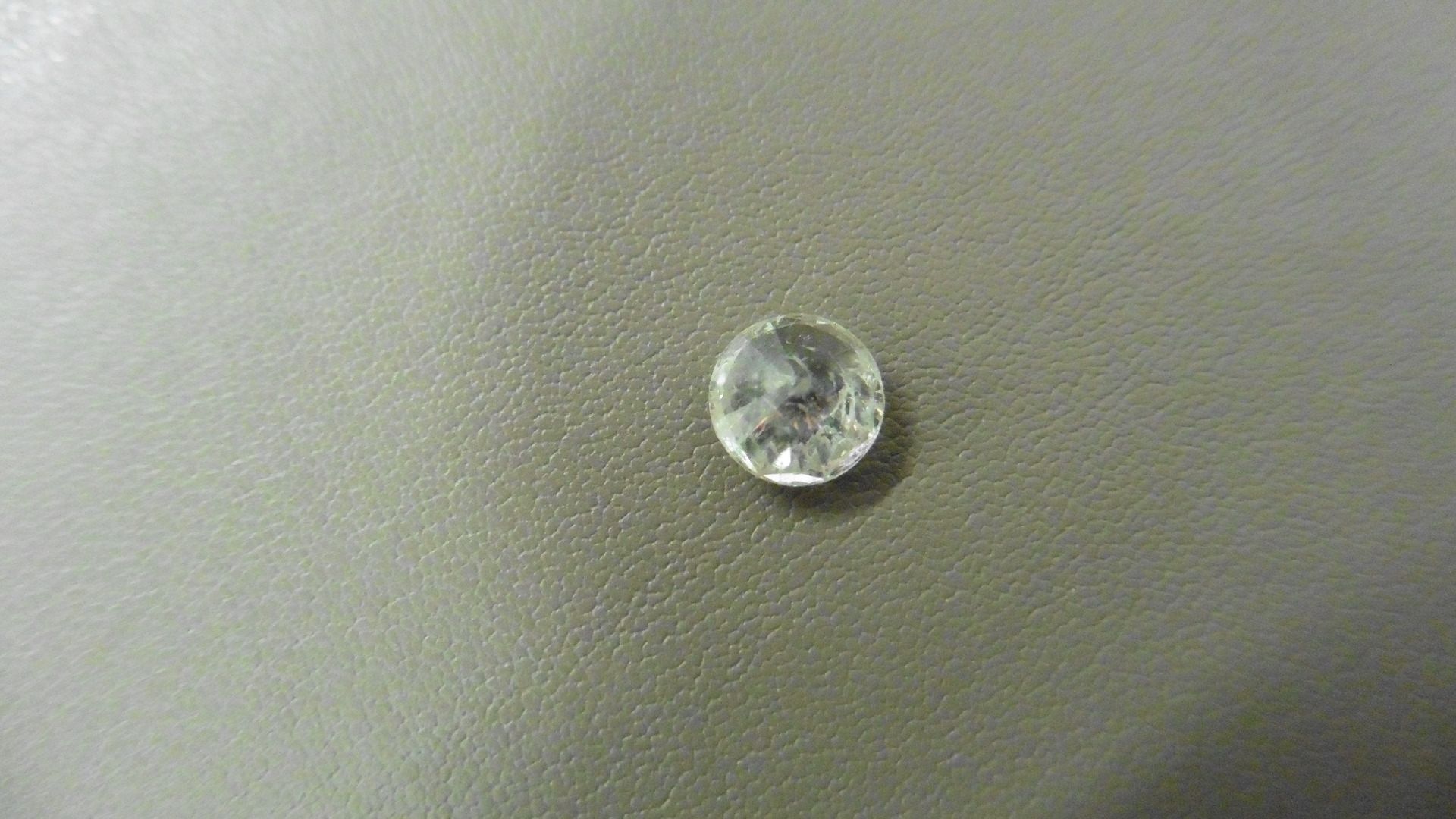 1.06ct Brilliant Cut Diamond, Enhanced stone. J colour, I2 clarity. 6.15 x 4.04mm. Valued at £ - Image 3 of 4