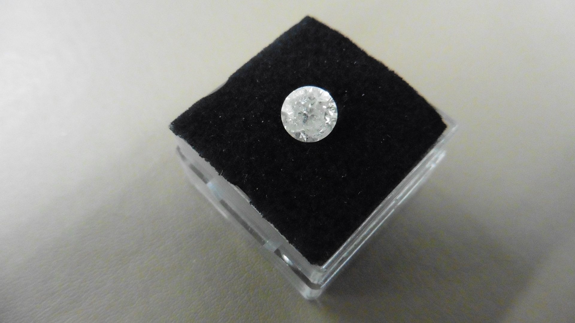 1.41ct Brilliant Cut Diamond, Enhanced stone. H colour, I2 clarity. 6.69 x 4.77mm. Valued at £ - Image 4 of 4