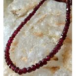 30 cts Garnets Faceted rondelles 17 cm strand from India 67 stones approx beautiful colour.