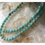 Amazonite 75 cts from Africa 6 mm plain rounds 38 cm strand approx 65 gems