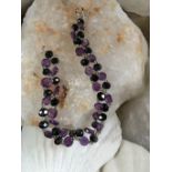 Custom Jewellery Sparkley Amethyst Black Spinel soft feminine Bracelet with 925 Silver real Precious