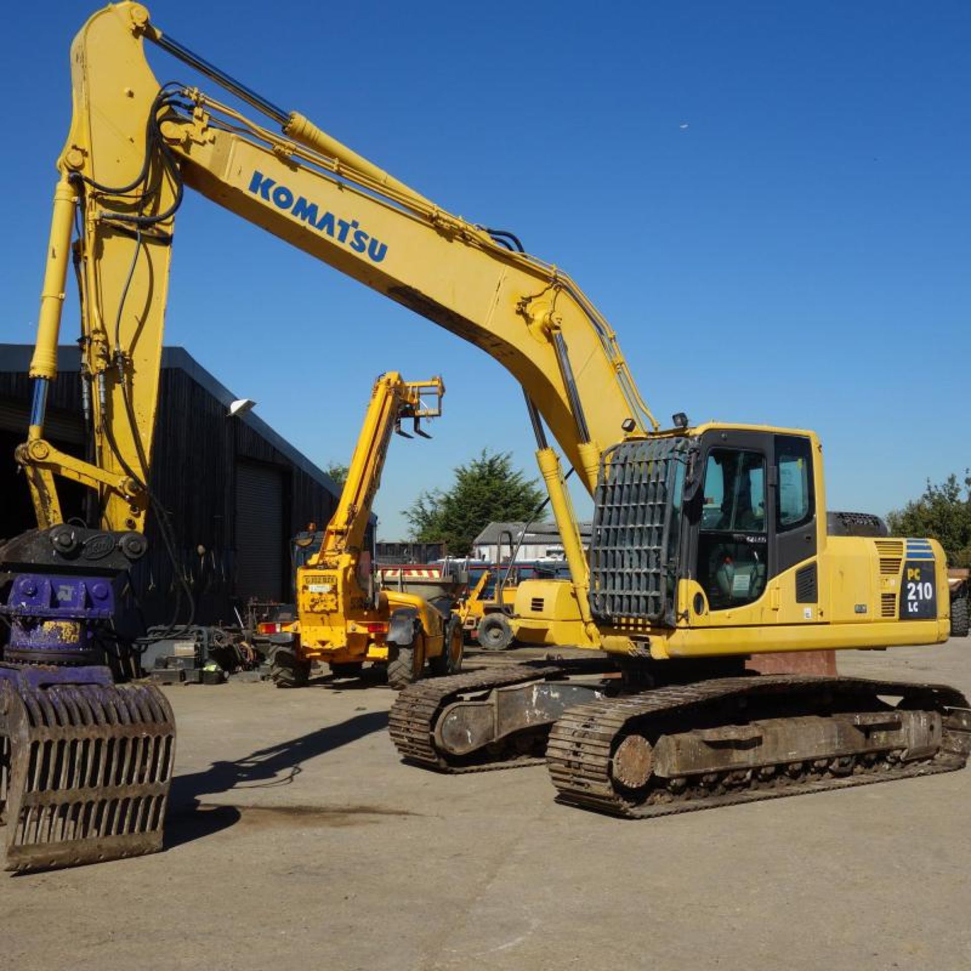 2008 KOMATSU PC210LC WAST HANDLER, 15000 HOURS FROM NEW