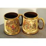 TWO CERAMIC GIBSON TANKARDS