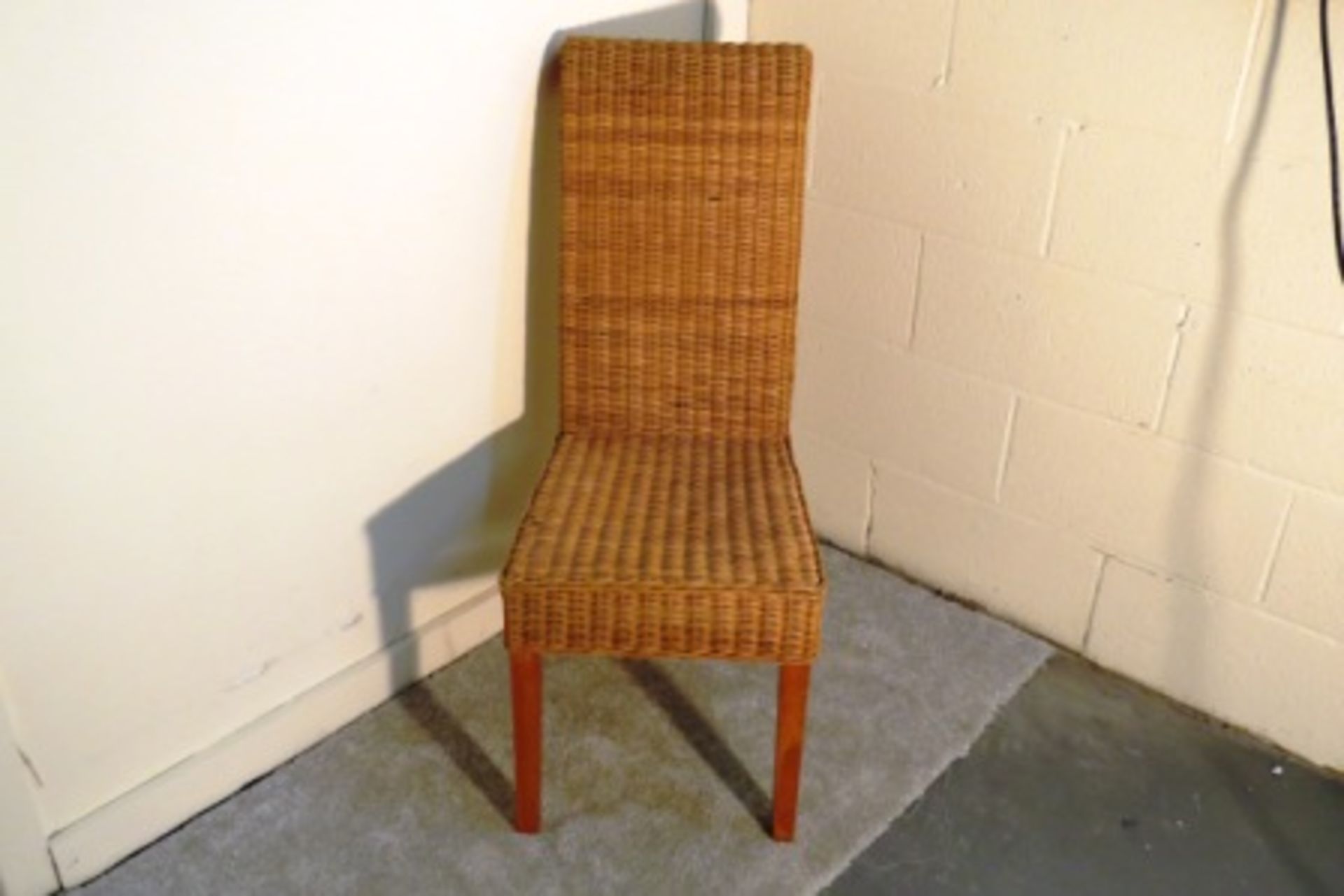 HIGH BACK RATTAN DINING CHAIR - Image 2 of 2