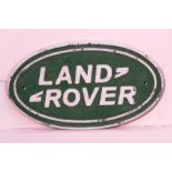 CAST IRON LAND ROVER SIGN - 28CM WIDE