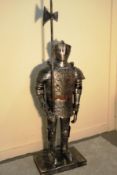 SUIT OF ARMOUR - KNIGHT WITH AXE ON STAND - 1,5M TALL