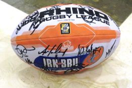 SIGNED RUGBY BALL BY SALFORD RLFC SQUAD 2014