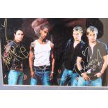 SIGNED PHOTO OF POP BAND BLUE - 41CM X 35CM - FRAMED & GLAZED