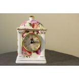 PORCELAIN ERLANGER QUARTZ MANTLE CLOCK