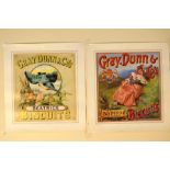2 x VINTAGE GRAY DUNN & CO POSTERS