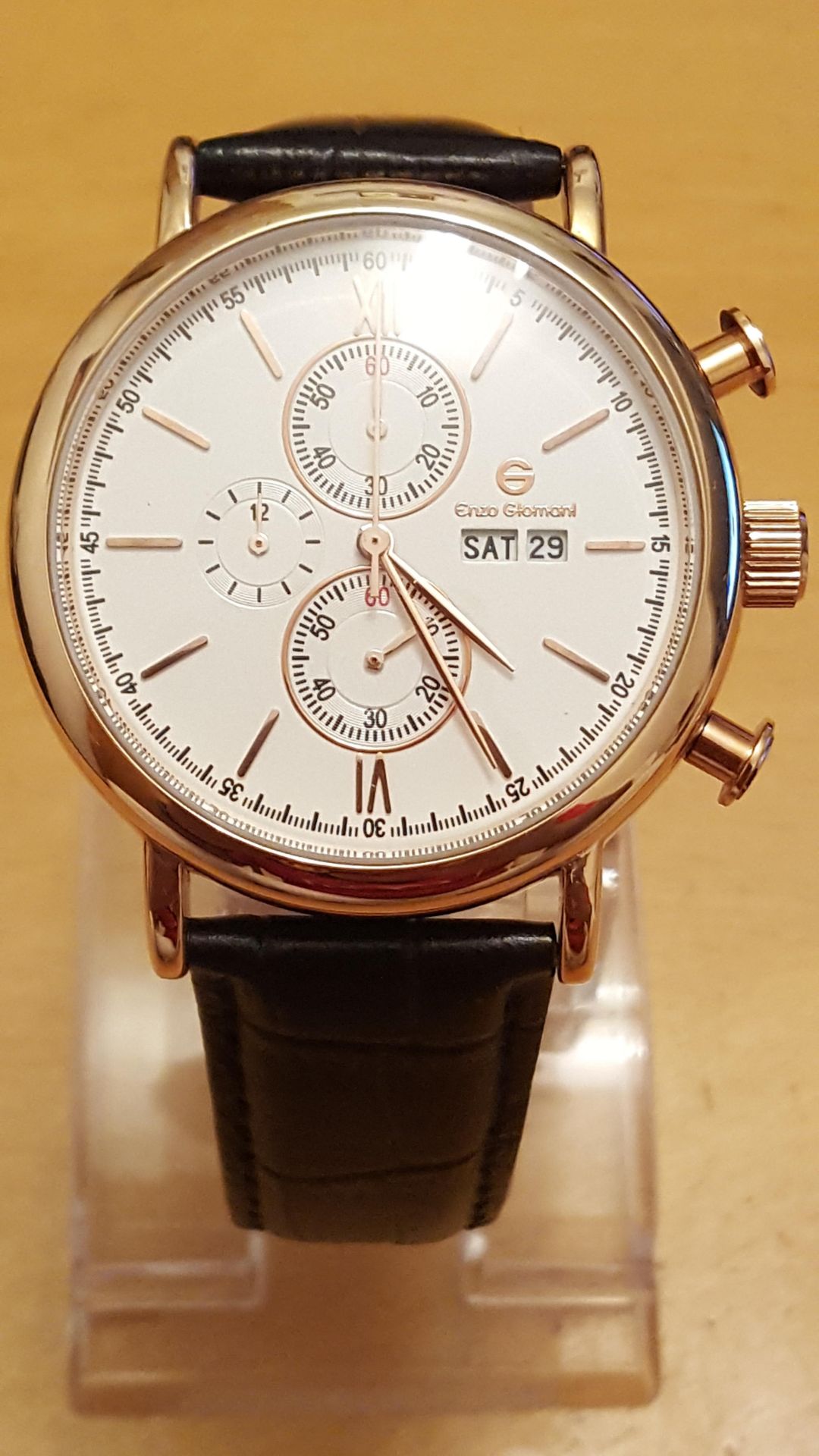 BRAND NEW GENTS ENZO GIOMANI WATCH, 547, COMPLETE WITH ORIGINAL BOX AND 5 YR WARRANTY - RRP £149