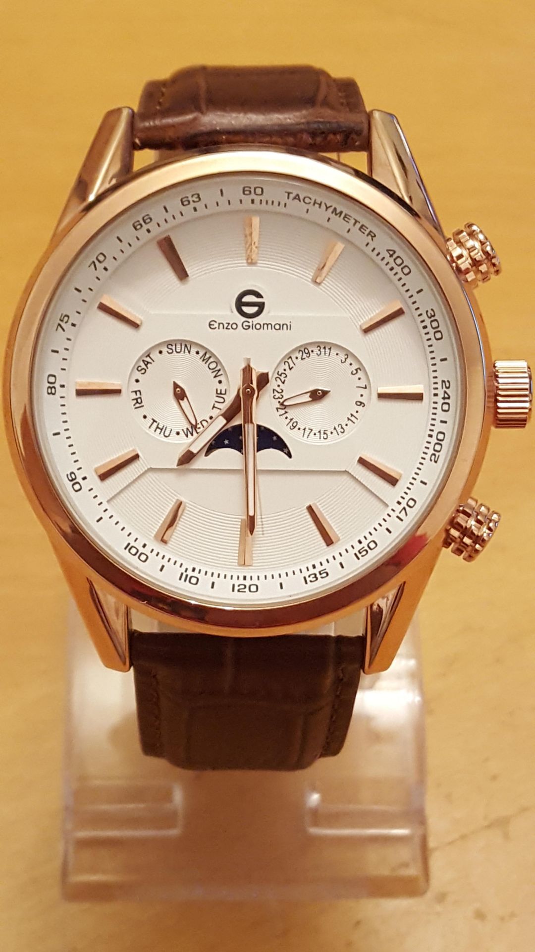 BRAND NEW GENTS ENZO GIOMANI WATCH, 549, COMPLETE WITH ORIGINAL BOX AND 5 YR WARRANTY - RRP £149